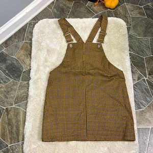 Yellow plaid Jumper Dress